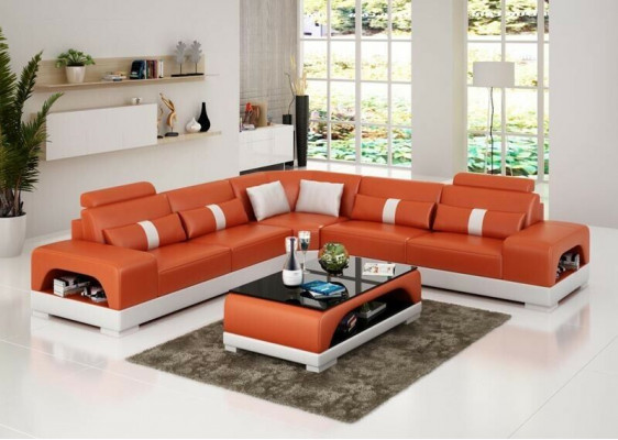 Couch Ecksofa Lieder Wunnlandschaft Garnitur Design Deko Modern Sofa L-Form
