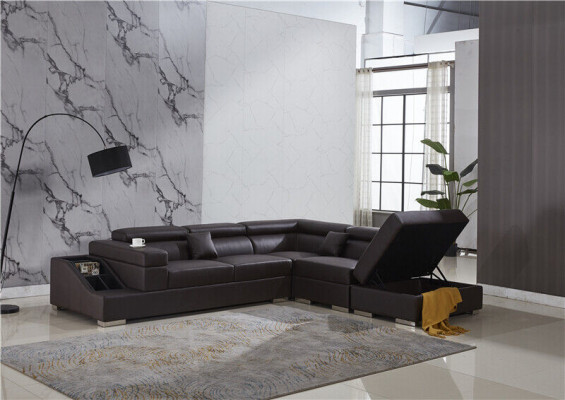 Modern Couch Eckgarnitur L-Form Polster Ecker Canapé Designer Sëtz Miwwelen