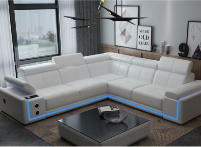 Beleuchte Lieder Eckcanapé Couch L Form Sound Led Boxen Modern