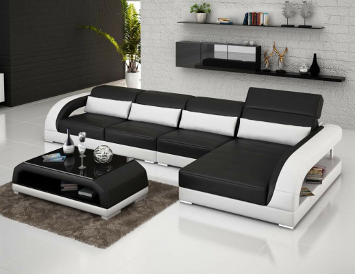 Exklusiv Wunnzëmmer Canapé Affiche Garnitur L-Form Divanen Sofa