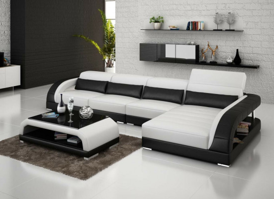 Exklusiv Wunnzëmmer Canapé Affiche Garnitur L-Form Divanen Sofa