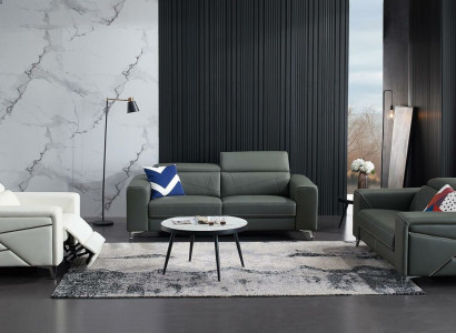 Soffagruppe 3+2+1 Set Design Sofa Polstersëtzer Canapéen Couch Modern Luxus Nei