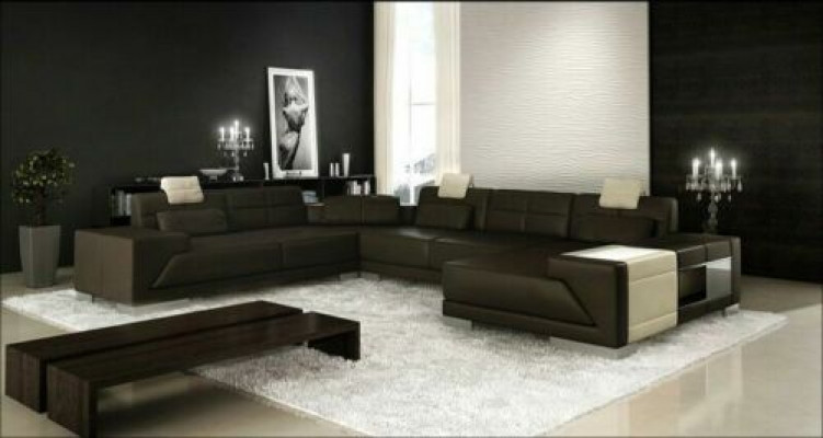 XXL GROUSS Wunnlandschaft U-Form Eckcanapé Sofa Couch Polsterssuite
