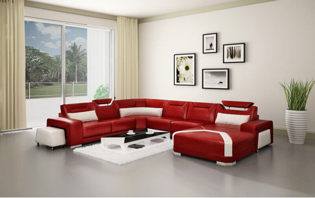 Wohnlandschaft U Form Sofa Eckgarnitur Eckcouch Ecksofa Couche Garnitur