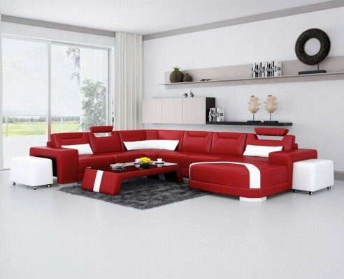 Wohnlandschaft U Form Sofa Eckgarnitur Eckcouch Ecksofa Couche Garnitur
