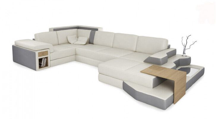 Design Eckcouch U-Form Lieder Wunnlandschaft Sofa Polster Sëtz Ecksofa