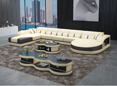 Sofaen U-Form Sofa Couch Polster Wunnlandschaft Garnitur Design Ecksofa
