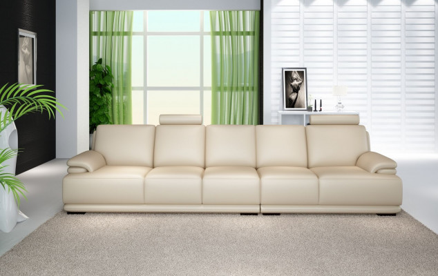 Sofa Sofagarnitur Canapé Eck Canapé XXL grouss laang Sofa 6 Sëtzplazen Canapéen