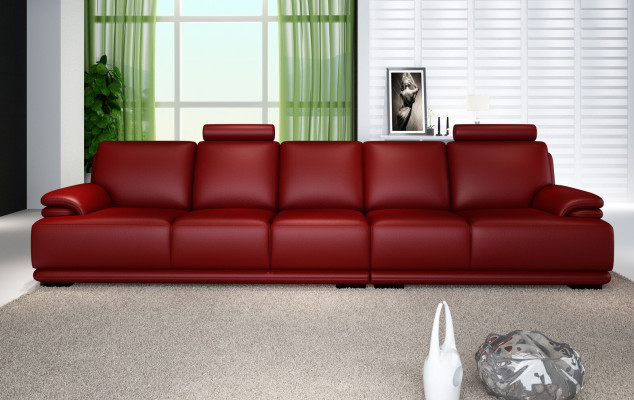 Sofa Sofagarnitur Canapé Eck Canapé XXL grouss laang Sofa 6 Sëtzplazen Canapéen