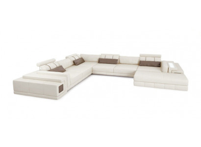 Léiercouch U-Form Couch Wunnlandschaft Eckcouch Garnitur Design Modern Sofa nei