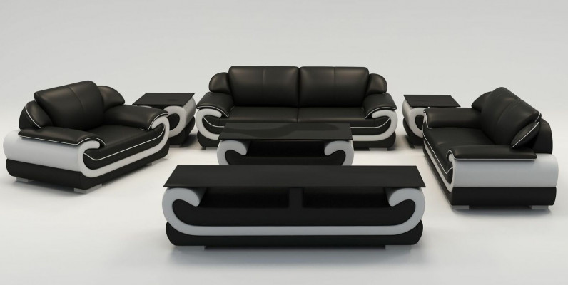 Sofagarnitur 3+2+1 Sëtz + Hocker Set Garnitur Polstersofa Canapé