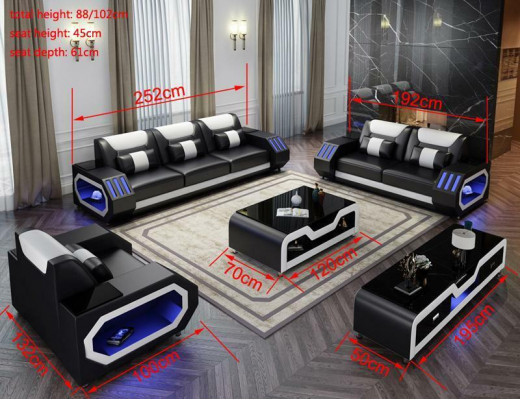Lieder-Canapé Canapé Sofa-Garnitur 3+2 Garnitur Design Modern Sofa Sëtzer Nei