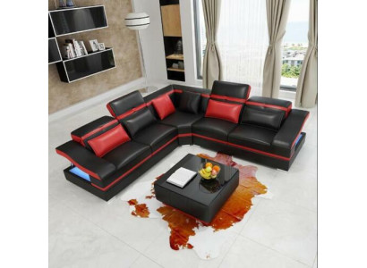 Eckcouch L-Form Salontafel Ecke Lieder Garnitur Dësch Wunnlandschaft 2-Stéck