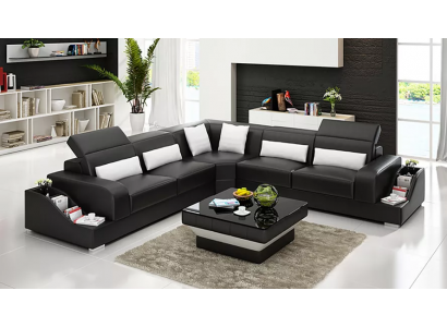 Ledercouch Design Wunnzëmmer Bëlleg Polstermöbel Sëtzgruppe Sofa Nei