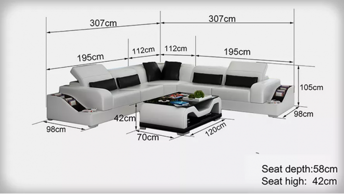 Ledercouch Design Wunnzëmmer Bëlleg Polstermöbel Sëtzgruppe Sofa Nei