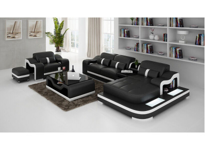 Wunnlandschaft Ecksofa L-Form Sëtz Set Garnitur Deko Modern Sofa Lieder