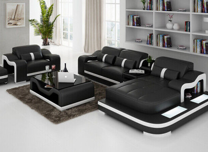 Wunnlandschaft Ecksofa L-Form Sëtz Set Garnitur Deko Modern Sofa Lieder