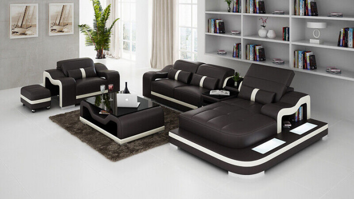 Wunnlandschaft Ecksofa L-Form Sëtz Set Garnitur Deko Modern Sofa Lieder
