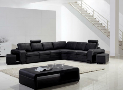 Sofa Set Sitzecke Polster Garnitur Wunnlandschaft Ecksofa Hocker