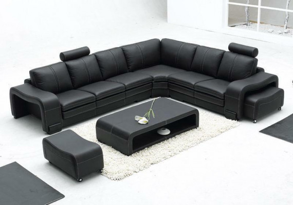 Sofa Set Sitzecke Polster Garnitur Wunnlandschaft Ecksofa Hocker