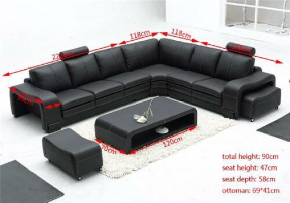 Sofa Set Sitzecke Polster Garnitur Wunnlandschaft Ecksofa Hocker