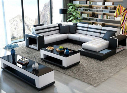 Wunnlandschaft Eckspléck U-Form Sofa Couch Design Couch Textil Modern Polster Nei