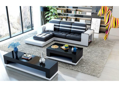 Ecksofa Këssen L Form Clubdësch Sideboard Lieder-Sofa Wunlandschaft Nei