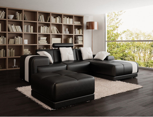 Eckcouch Eckgarnitur L-Form Sofa Ecksofa Garnitur Dekorativ Polster Canapé