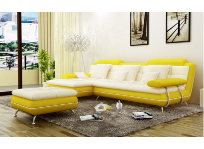 Garnitur L Form Exklusiv Wunnzëmmer Canapé Poster Canapéë Sofa