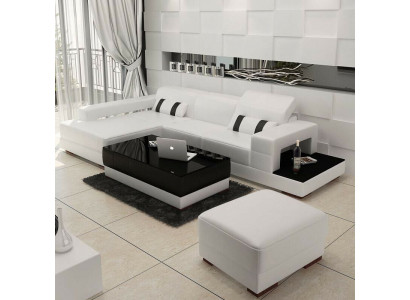 Eckcouch Couch Polster Wunnlandschaft Lieder Eck Sofagarnitur L Form mat Hocker