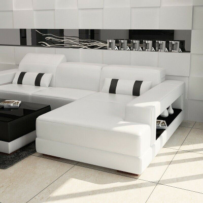 Eckcouch Couch Polster Wunnlandschaft Lieder Eck Sofagarnitur L Form mat Hocker