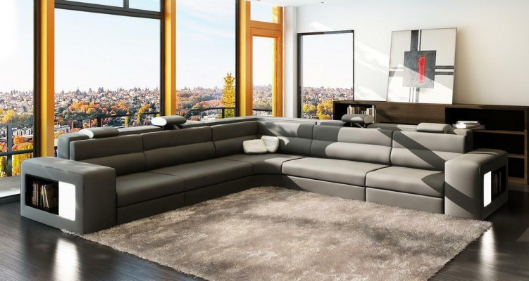 L-Form Modern Eckcanapé Couch Polster Lieder Design Canapé Garnitur