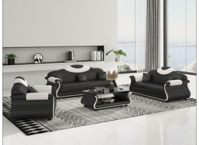 Sofa Garnitur 3+2+1 Sëtzer Garnitur Sofaen 3-Del. Wunnlandschaft Sofa Canapé Polster.