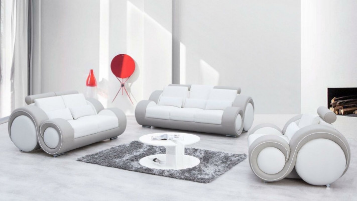 Design-Zweesëtzer-Sofas Couch Polster Deko Modern Couchen Sofa 2 Sëtzer