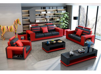 Luxus Sofagarnitur 3+2+1 Sëtzer Wunnlandschaft Sofa Canapé Polster Garnitur Sofas Lieder