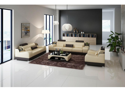 Designer Canapégrupp 321 Sëtzer Sofa Couch Lieder Set Polster Set