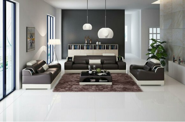 Designer Canapégrupp 321 Sëtzer Sofa Couch Lieder Set Polster Set
