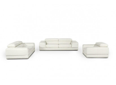 Ledercouch Couchganitur 3+2+1 Sëtzer Set Garnitur Polsterkiela Deko Canapé