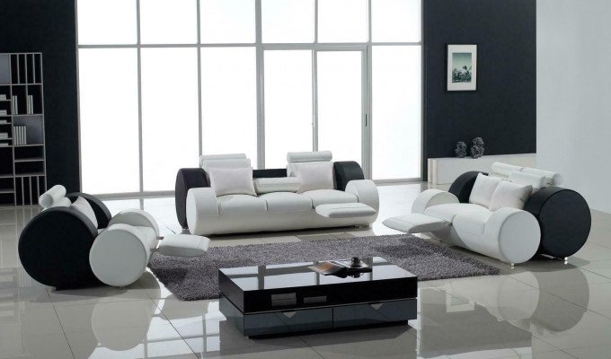 Sofa-Set Ledersofa Sofa Canapéen Stillen Set Sofaen Polster Couch 3tlg
