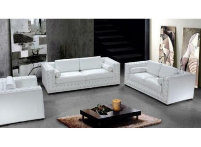 Ledersofa Couch Wohnlandschaft 3+2+1 Sëtzer Sofa Garnitur Design Dekor Nei
