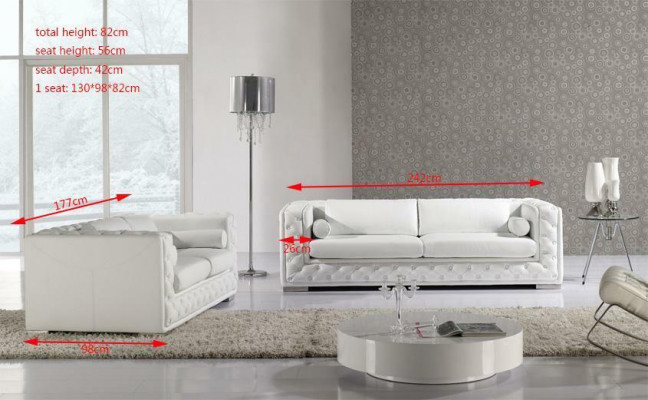 Sofagarnitur 3+1+1 Sëtzer Set Design Sofas Polster Couches Lieder Chesterfield