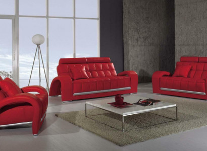 Sofa Set 3+2+1 Sëtzer Set Design Sofas Polster Couchen Lieder Modern