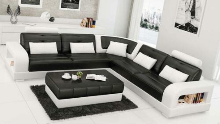 Polstersekziounssofa Sofa Canapé Wunnlandschaft Lieder Eckkanapéën Garnitur
