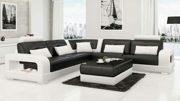 Polstersekziounssofa Sofa Canapé Wunnlandschaft Lieder Eckkanapéën Garnitur