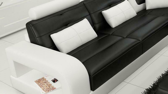 Polstersekziounssofa Sofa Canapé Wunnlandschaft Lieder Eckkanapéën Garnitur