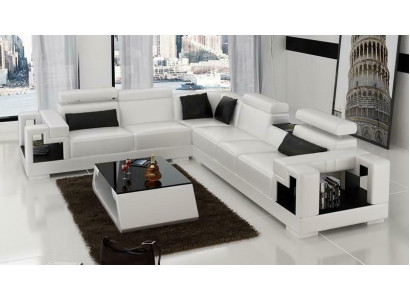 Designer Sofa Canapé Ecksofa Lieder Wunnlandschaft Textil Polster Garnitur