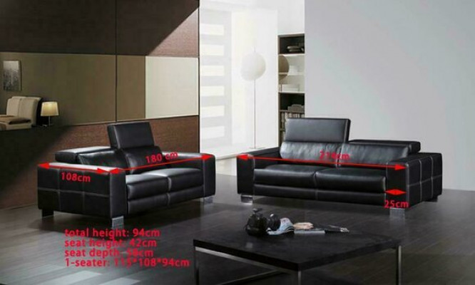 Komplett Sëtz Sofagarnitur 3+2 Sëtz Design Sofa Canapé Grupp Nei