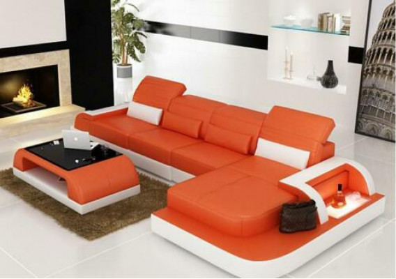 Wohnlandschaft Ecksofa Liederzofa Eckcouchen Sofa mat Regal Polster Lieder