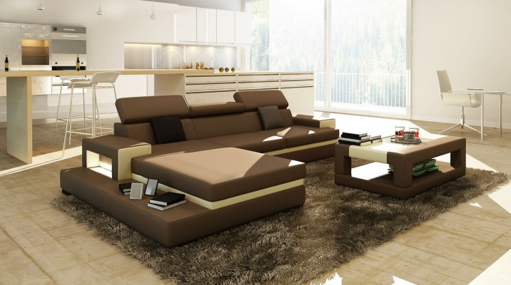 Sofaen Ecksofa Ledersofa Polstersofa Wunnlandschaft Couch Sofa Eckeegarnitur