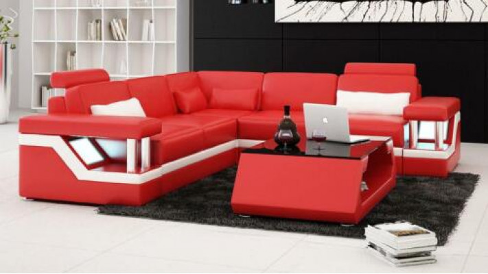 Designer Canapé Canapé Eckcanapé Lieder Textil Polsters Garnitur Wunnlandschaft